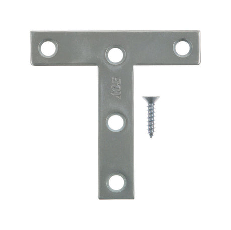 Ace 3 in. H X 3.75 in. W X 3 in. D Zinc Tee Plate, Pack of 5