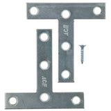 Ace 3 in. H X 3.75 in. W X 3 in. D Zinc Tee Plate, Pack of 5