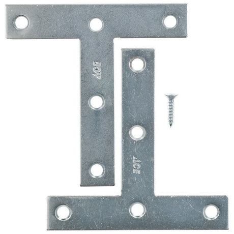 Ace 4 in. H X 4.75 in. W X 4 in. D Zinc Tee Plate, Pack of 5