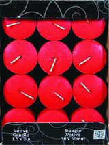 Candle-Lite 1276021 Scented Votive Candle, Apple Cinnamon Crisp Fragrance, Crimson Candle, 10 to 12 hr Burning, Pack of 12