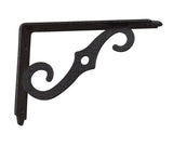 Hampton Black Steel Shelf Support 12 Ga. 5 in. L 80 lb, Pack of 6