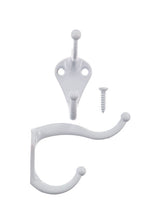 Ace 3 in. L Galvanized White Metal Small Coat and Hat Hook 2 pk, Pack of 5