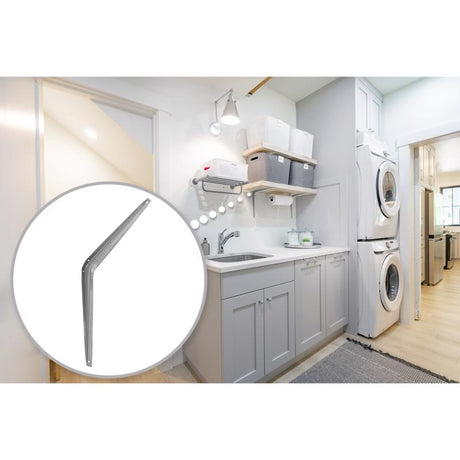 Hampton Gray Steel Shelf Support 18 Ga. 12 in. L 100 lb, Pack of 10