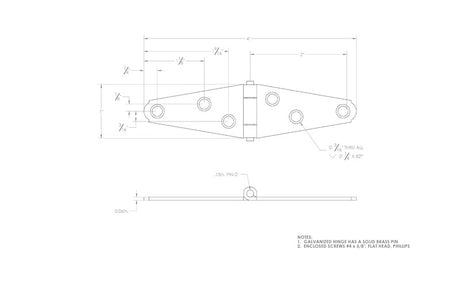 Ace 2 in. L Galvanized Light Duty Strap Hinge 2 pk