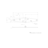 Ace 3 in. L Zinc-Plated Light Duty Strap Hinge 2 pk, Pack of 5