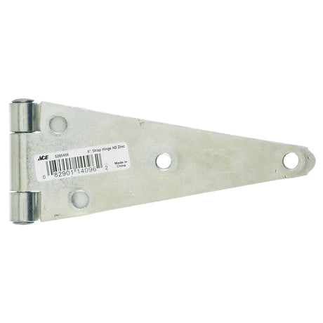 Ace 6 in. L Zinc-Plated Heavy Duty Strap Hinge 1 pk, Pack of 10