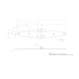 Ace 8 in. L Galvanized Heavy Duty Strap Hinge 1 pk