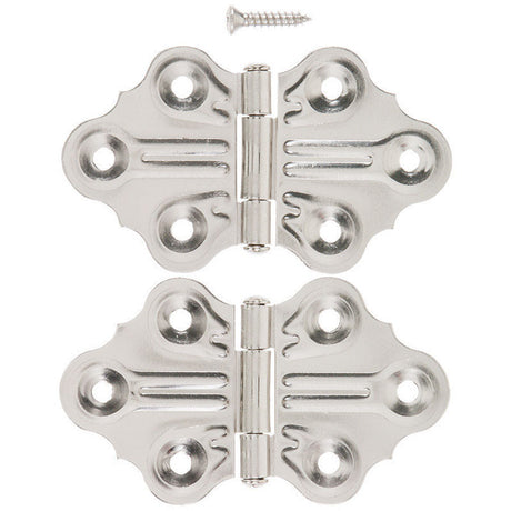 Ace 1.4 in. W X 1-1/4 in. L Nickel Steel Cabinet Hinge 2 pk