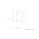 Ace 3 in. L Galvanized Broad Hinge 2 pk