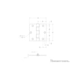 Ace 3-1/2 in. L Galvanized Broad Hinge 2 pk