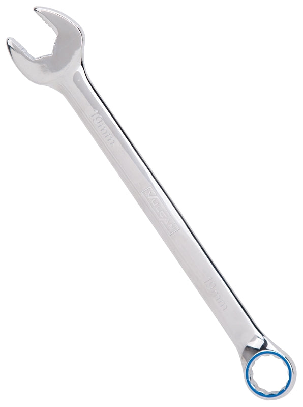 Vulcan MT6549703 Combination Wrench, Metric, 19 mm Head, Chrome Vanadium Steel, Silver