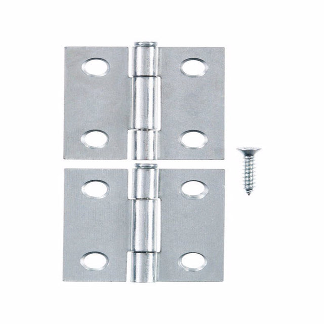 Ace 2.75 in. W X 1-1/2 in. L Zinc Plated Silver Zinc Narrow Hinge 2 pk, Pack of 5