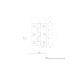 Ace 3 in. L Zinc-Plated Narrow Hinge 2 pk, Pack of 5