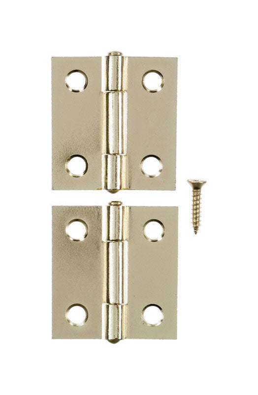 Ace 2.75 in. W X 1-1/2 in. L Bright Brass Brass Narrow Hinge 2 pk, Pack of 5