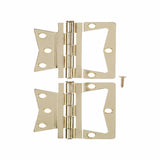 Ace 2.75 in. W X 3.5 in. L Zinc Plated Brass Non-Mortise Hinge 2 pk, Pack of 5