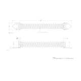 Ace 12 in. D X 1.65 in. L Black Steel Gate Spring