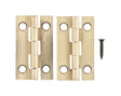 Ace 2.75 in. W X 1-1/2 in. L Antique Brass Brass Narrow Hinge 2 pk