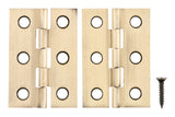 Ace 2 in. W X 1-3/8 in. L Antique Brass Brass Broad Hinge 2 pk