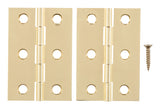 Ace 2-1/2 in. W X 1-3/4 in. L Polished Brass Brass Broad Hinge 2 pk