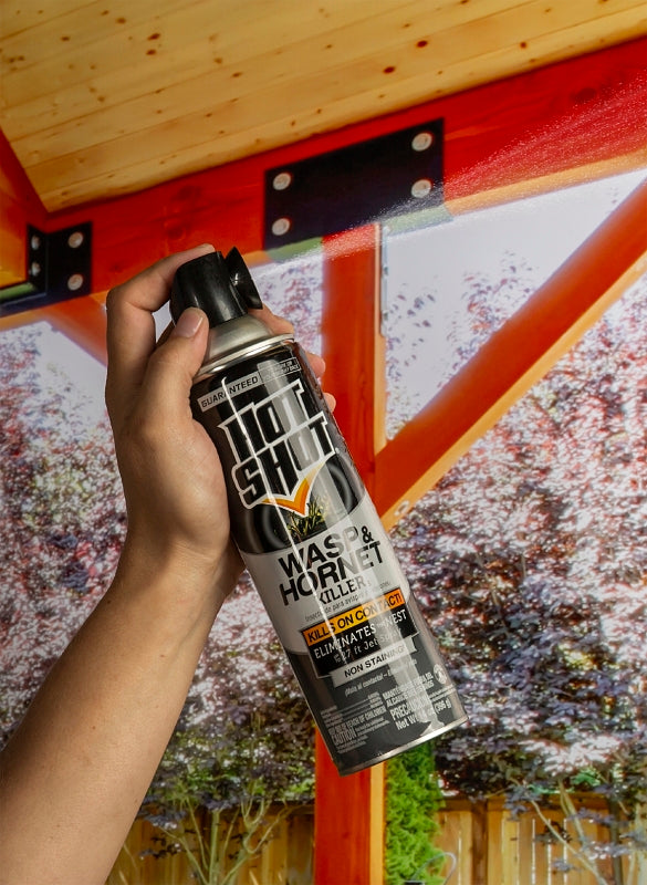 Hot Shot HG-13415 Wasp and Hornet Killer, Pressurized Liquid, Spray Application, Outdoor, 14 oz, Aerosol Can