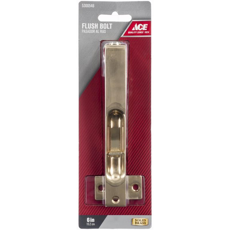 Ace Bright Brass Brass Flush Bolt