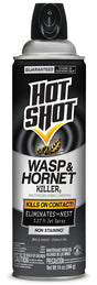 Hot Shot HG-13415 Wasp and Hornet Killer, Pressurized Liquid, Spray Application, Outdoor, 14 oz, Aerosol Can