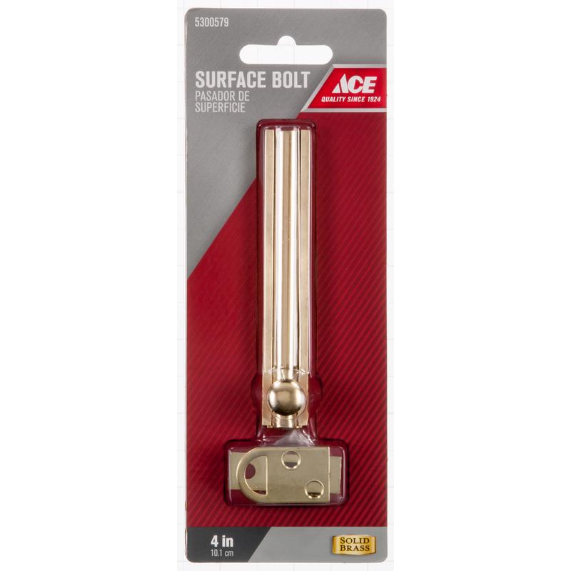 Ace Bright Brass Brass Surface Bolt