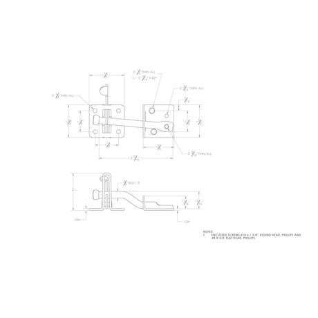 Ace 4 in. H X 2.25 in. W Zinc Adjustable Gate Latch