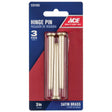 Ace 3 in. L Satin Brass Hinge Pin 3 pk