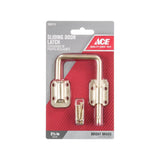 Ace Bright Brass Brass Indoor Sliding Door Latch