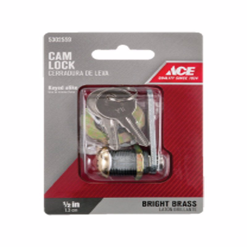 Ace Bright Brass Yellow Brass Cam Lock