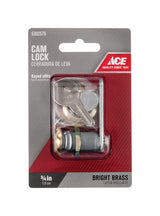 Ace Bright Brass Silver Brass Cam Lock, Pack of 5