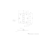 Ace 3-1/2 in. L Zinc-Plated Broad Hinge 2 pk