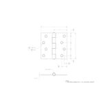 Ace 4 in. L Zinc-Plated Broad Hinge 1 pk