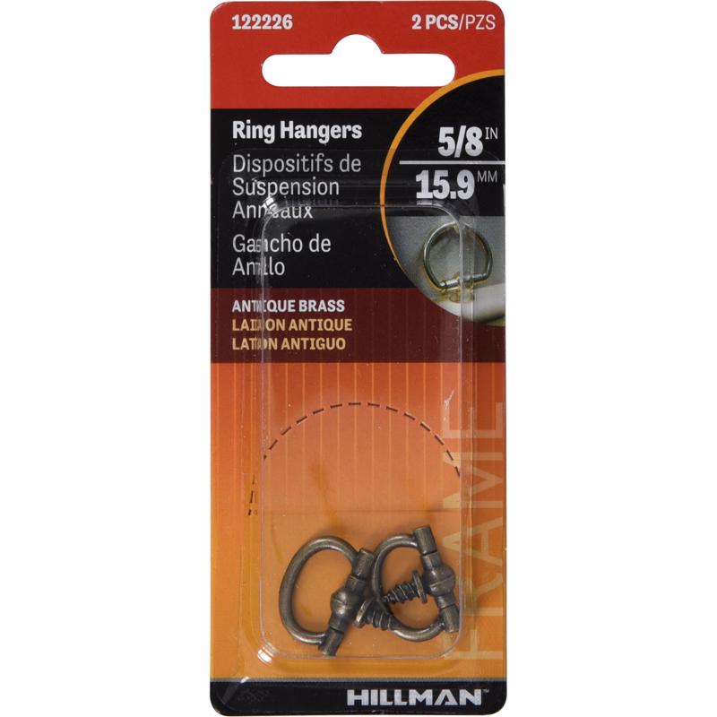 HILLMAN Antique Oval Ring Hanger 2 pk, Pack of 10