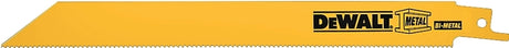 DEWALT DW4813B25 Reciprocating Saw Blade, Applicable Materials: Fiberglass, Hard Rubber, Metal, 3/4 in W, Pack of 25