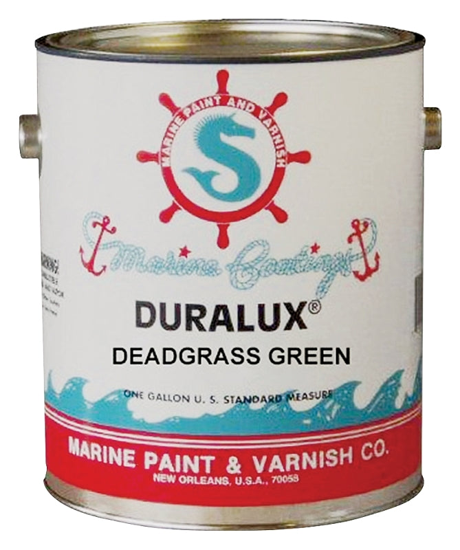 Duralux M745-4 Marine Enamel, Flat, Camouflage Dead Grass Green, 1 qt Can, Pack of 4