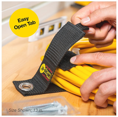 Wrap-It Storage 103-20BX Storage Strap, 2.9 in Dia, 1-1/2 in W, 10 in L, Polypropylene, 50 lb Working Load
