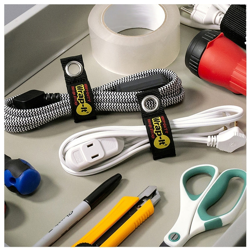 Wrap-It Storage 104-10BX Storage Strap, 1.9 in Dia, 1 in W, 7 in L, Polypropylene, 25 lb Working Load