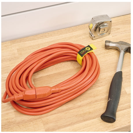 Wrap-It Storage 100-BS-12YE Cable Wrap, 1 in W, 12 in L, Polypropylene, Yellow, Hook and Loop Adhesive, Pack of 48