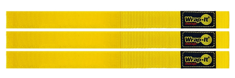 Wrap-It Storage 103-BS-12YE Cord and Rope Organizer, 1 in W, 12 in L, Polypropylene, Yellow