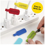 Wrap-It Storage 410-CL-MD-MC Medium Cable Label, 2-1/4 in L, 3/4 in W, Polypropylene, Hook and Loop Attachment
