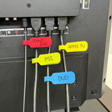 Wrap-It Storage 410-CL-MD-MC Medium Cable Label, 2-1/4 in L, 3/4 in W, Polypropylene, Hook and Loop Attachment
