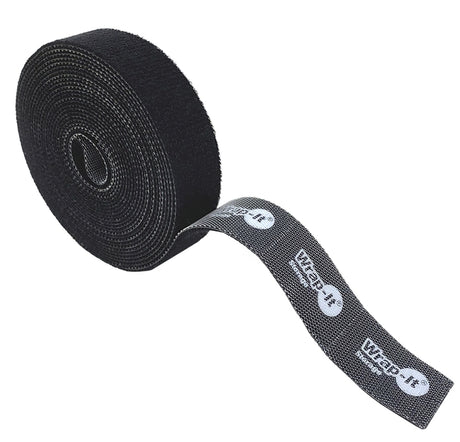Wrap-It Storage 400-12x75PBL Perforated Roll, 3/4 in W, 12 ft L, Nylon, Black
