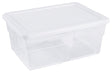 Sterilite 16448012 Storage Box, 16 qt Capacity, Plastic, White, Pack of 12
