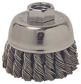 Weiler 36038 Wire Cup Brush, 3 in Dia, 5/8-11 Arbor/Shank, Steel Bristle