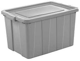 Sterilite 16796A04 Storage Tote, Polyethylene, Cement, 30 in L, 20 in W, 17-1/8 in H