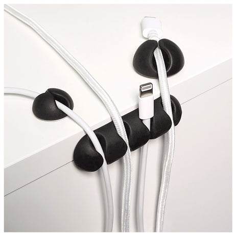 Wrap-It Storage 514-CLIPS-BL Cable Clip, Silicone, Black