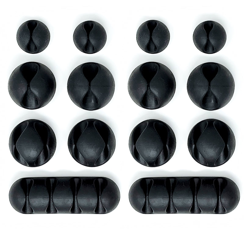 Wrap-It Storage 514-CLIPS-BL Cable Clip, Silicone, Black