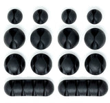 Wrap-It Storage 514-CLIPS-BL Cable Clip, Silicone, Black